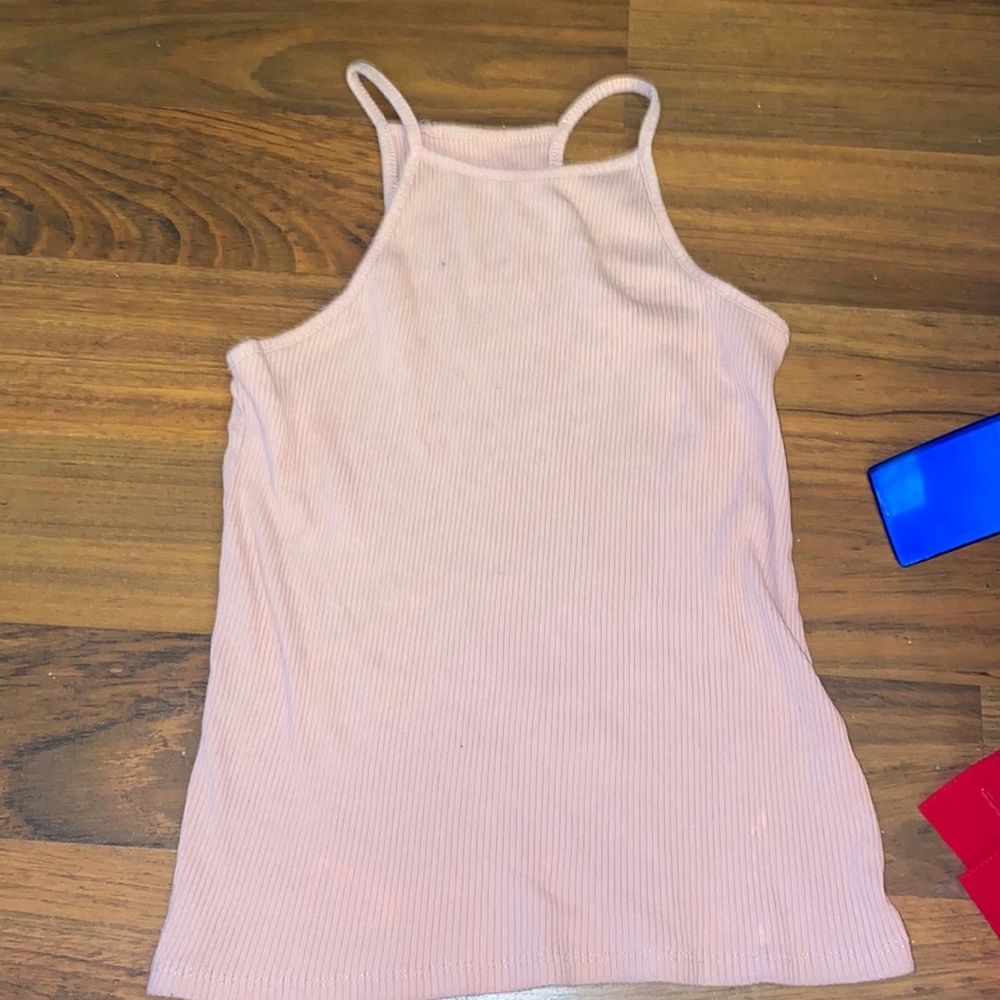 Light pink top,